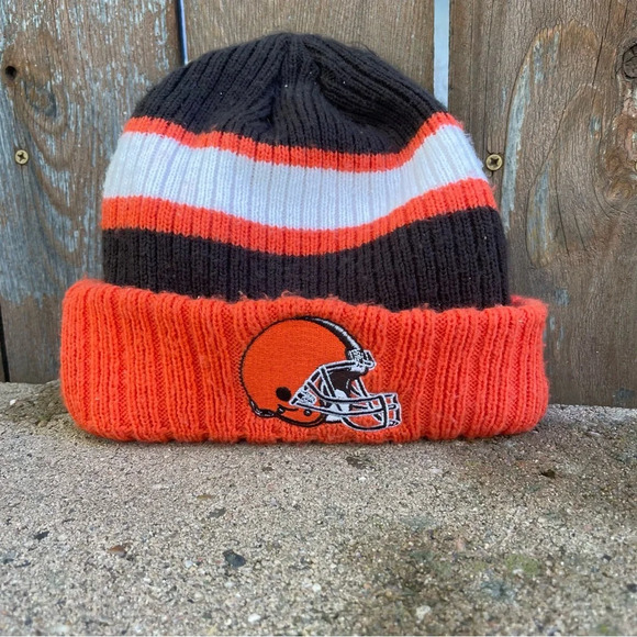 Cleveland Browns NFL Beanie Orange Brown White - Picture 1 of 10
